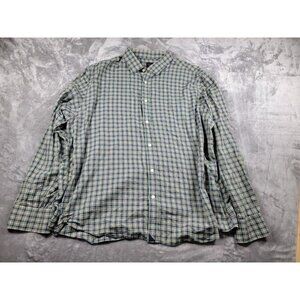 UNTUCKit Men's Long Sleeve Button Up‎ Blue Green Red Plaid Shirt Men’s 3XL